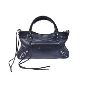 Balenciaga The First Lambskin Bag Blue Barneys